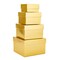 Stockroom Plus Set of 4 Sizes Square Nesting Gift Boxes with Lids for Presents, Stacking Decorative Goodie Box for Holidays, Wedding, Birthday, and Party Favors (Gold)